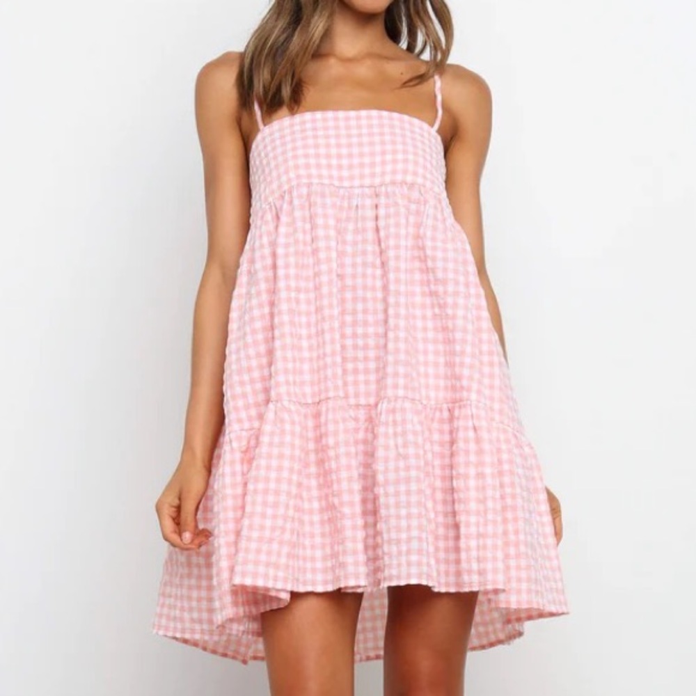 Bradfield pink ginham mini Dress